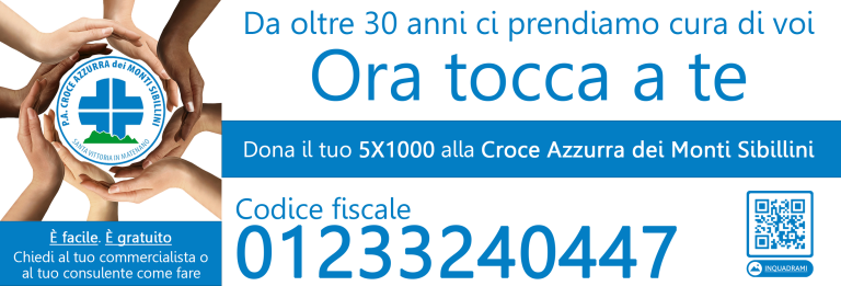 Dona il tuo 5x1000 all Croce Azzurra dei Sibillini